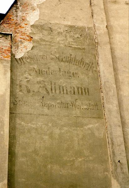Pirna, Jacobäerstr., 27.6.1998 (2).jpg - Dresdner Schuhfabrik-Niederlage. R. Altmann. Schuh-Reparatur-Werkstatt.